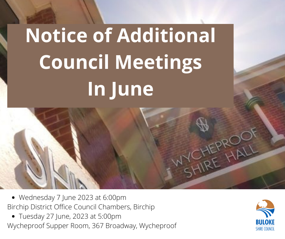 Additional meetings June 2023